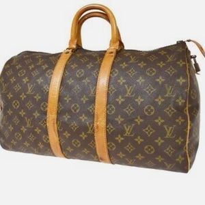LOUIS VUITTON Keepall 45 Hand Bag Monogram Leather